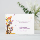 UAwg der künstlerischen Modernen Bäume RSVP Karte (Stehend Vorderseite)