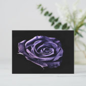 uAwg der lila Rose RSVP Karte (Stehend Vorderseite)