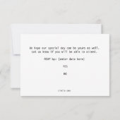 uAwg der lila Rose RSVP Karte (Rückseite)