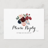 UAwg der rosafarbenen Navy-Blumenkarte Postkarte (Vorderseite)