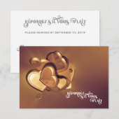 UAwg der strahlenden Herzen (Version 1) RSVP Karte (Vorne/Hinten)