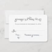 UAwg der strahlenden Herzen (Version 2) RSVP Karte (Rückseite)