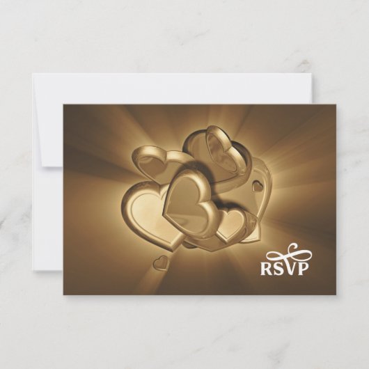UAwg der strahlenden Herzen (Version 3) RSVP Karte (Vorderseite)
