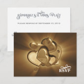 UAwg der strahlenden Herzen (Version 3) RSVP Karte (Vorne/Hinten)