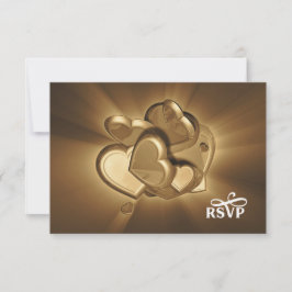 UAwg der strahlenden Herzen (Version 3) RSVP Karte