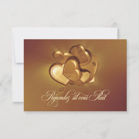 UAwg der strahlenden Herzen (Version 4) RSVP Karte (Vorderseite)