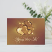 UAwg der strahlenden Herzen (Version 4) RSVP Karte (Stehend Vorderseite)