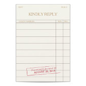 UAWG der Vintagen Bibliothek RSVP Karte