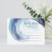 UAwg der Wasserfarben RSVP Karte (Stehend Vorderseite)