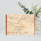 UAwg der Weinflaschen RSVP Karte (Stehend Vorderseite)