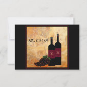 UAwg der Weinflaschen RSVP Karte (Rückseite)