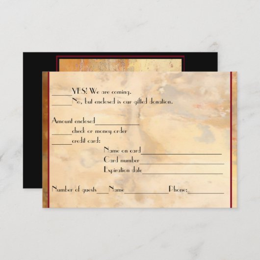 UAwg der Weinflaschen RSVP Karte (Vorne/Hinten)