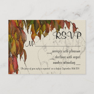 UAwg des Herbstes RSVP Karte