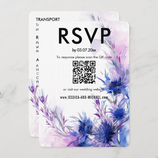 💍 UAWG + DETAILS Cornflower Reverie Begleitkarte (Vorne/Hinten)