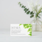 UAwg Details zu den grünen Blätter von Chartreuse Begleitkarte (Stehend Vorderseite)