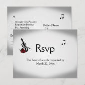 UAwg Dinner Choice für Violin Music Einladungspostkarte (Vorne/Hinten)