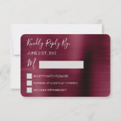 UAWG - Dusty Blue und Cranberry Burgundy RSVP Karte (Rückseite)