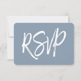 UAWG - Dusty Blue und Cranberry Burgundy RSVP Karte