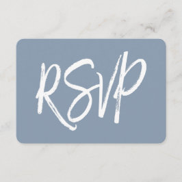 UAWG - Dusty Blue Wedding Response Card RSVP Karte