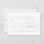 UAWG | Einfache, grau-farbige Blume Einladung (Vorderseite)