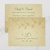 UAWG - Einladungen für Herbsthochzeiten - Antwortk (Vorne/Hinten)