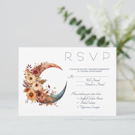 UAwg-Einschlusskarte für Herbst-Blume Begleitkarte (Stehend Vorderseite)