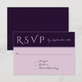 UAWG Elegant Dark Plum erschwingliche Hochzeitreak RSVP Karte (Vorne/Hinten)