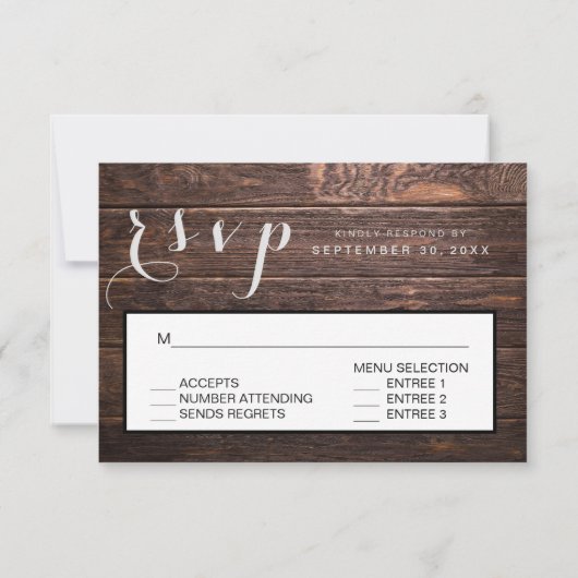 UAWG Elegant Rustic Mason Jar Lights passend RSVP Karte (Rückseite)