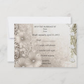 UAWG Elegant Vintage Wedding Sepia White Dove RSVP Karte (Rückseite)