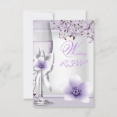 UAWG Elegant Wedding Lavender Lila Lilac 6 RSVP Karte (Vorderseite)