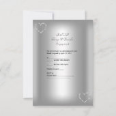 UAWG Elegante Event Gold Silver White RSVP Karte (Rückseite)
