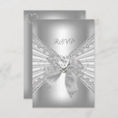 UAWG Elegante Event Gold Silver White RSVP Karte (Vorne/Hinten)