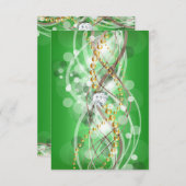 UAWG Elegante Lime Green Gold Diamond Jewel Party RSVP Karte (Vorne/Hinten)