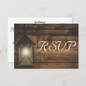 UAWG Elegante rustikale Laternenleuchten RSVP Karte (Vorne/Hinten)