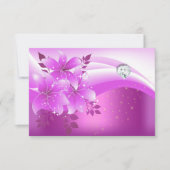 UAWG Elegantes rosafarbenes Diamant Jewel Party RSVP Karte (Vorderseite)