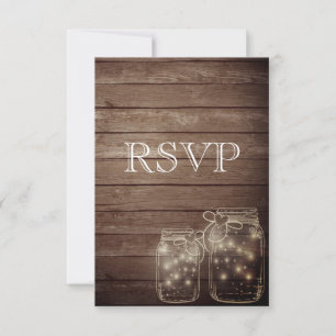 UAWG elegantes rustikales RSVP Karte