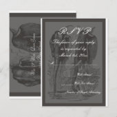 UAWG Elephant Wedding Einladungspostkarte (Vorne/Hinten)