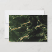 UAWG | Emerald Green Watercolor BarefootBride™ RSVP Karte (Rückseite)