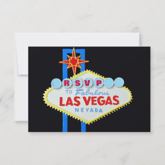 UAWG Empfang Guest Reply Las Vegas Wedding RSVP Karte (Vorderseite)