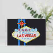 UAWG Empfang Guest Reply Las Vegas Wedding RSVP Karte (Stehend Vorderseite)