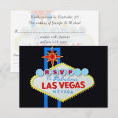 UAWG Empfang Guest Reply Las Vegas Wedding RSVP Karte (Vorne/Hinten)