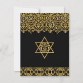 UAWG English Manor Black Gold Jugendstil RSVP Karte (Rückseite)