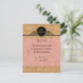 UAWG English Manor House Art Deco RSVP Karte (Stehend Vorderseite)