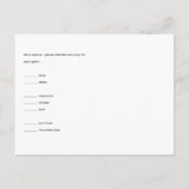 UAWG Eukalyptus Wedding - Menü für Wasserfarben Postkarte (Rückseite)