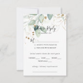UAwg Eukalyptus Wedding RSVP Karte (Vorderseite)