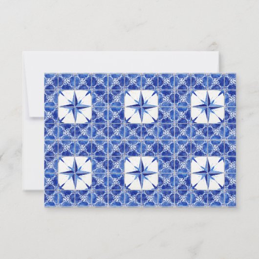 UAWG Farmhouse Farm Lapis Blue White Wood Rustic RSVP Karte (Rückseite)