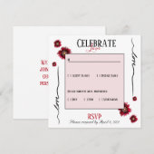 UAWG feiern Liebe und rote Blume Einladung (Vorne/Hinten)