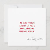 UAWG feiern Liebe und rote Blume Einladung (Rückseite)