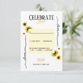 UAWG feiert Liebe und goldene Sonnenblumen Einladung (Stehend Vorderseite)