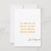 UAWG feiert Liebe und goldene Sonnenblumen Einladung (Rückseite)